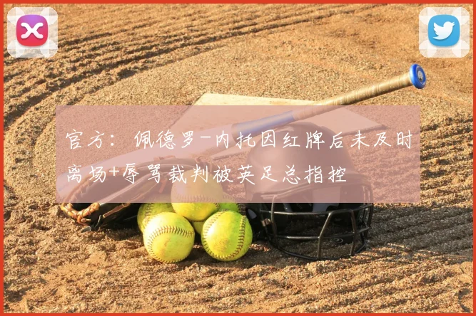 官方：佩德罗-内托因红牌后未及时离场+辱骂裁判被英足总指控